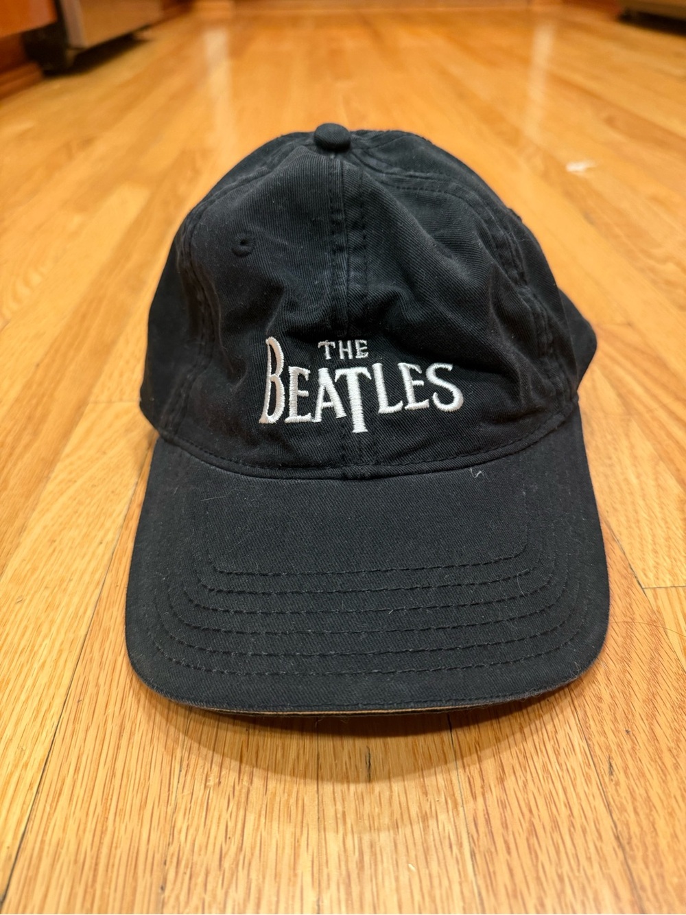 The Beatles Black Embroidered Baseball Style Hat